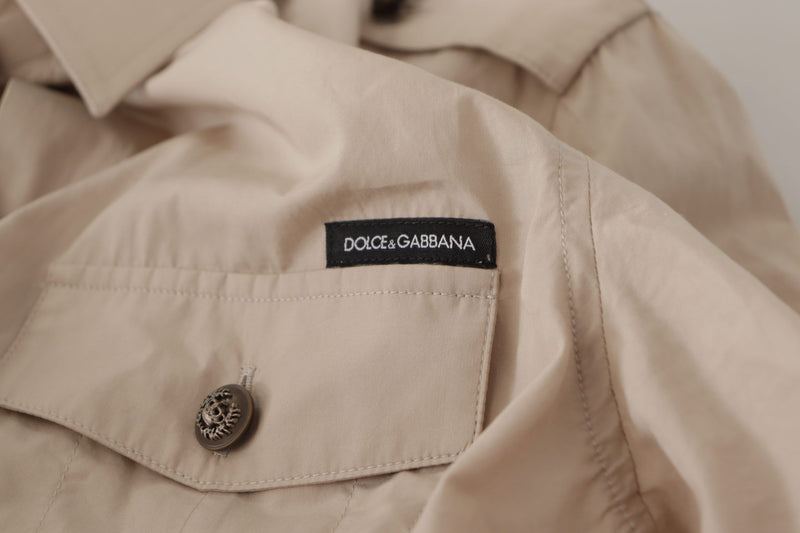 Dolce & Gabbana Elegant Beige Cotton Long Sleeve Shirt