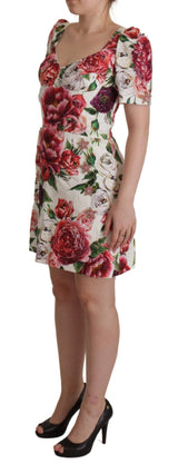 Dolce & Gabbana Elegant Floral A-Line Mini Dress