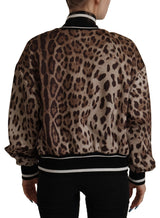 Dolce & Gabbana Elegant Leopard Bomber Jacket