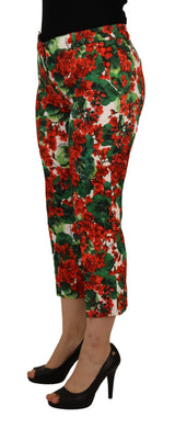 Dolce & Gabbana Chic Cropped Mid Waist Pants - Multicolor