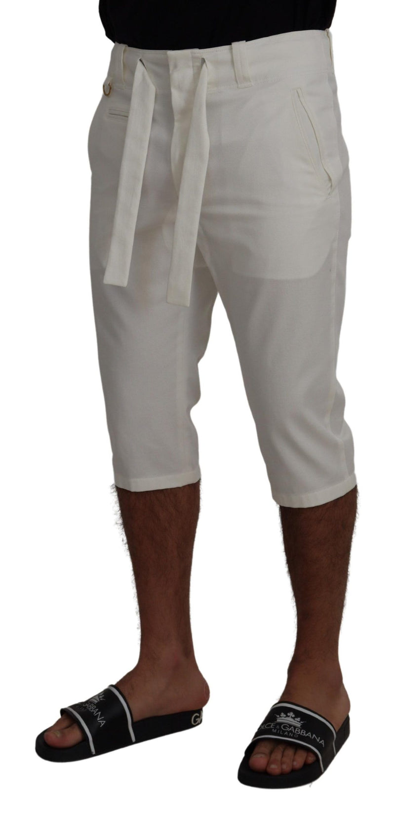 Dolce & Gabbana Elegant White Chino Shorts