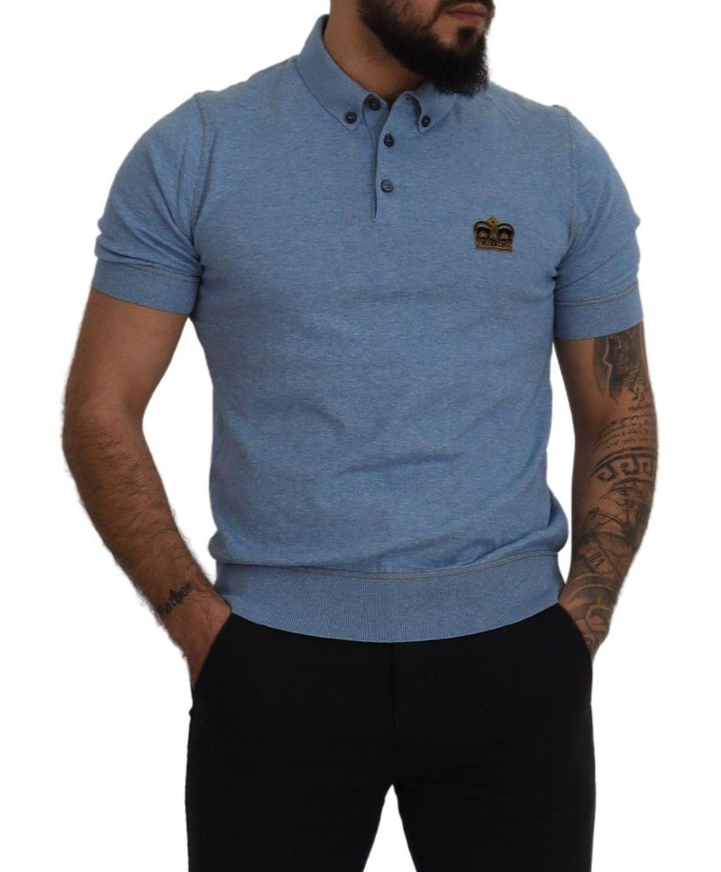 Dolce & Gabbana Elegant Light Blue Polo T-Shirt