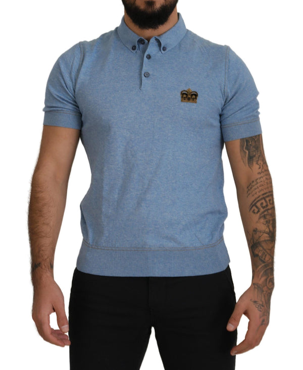 Dolce & Gabbana Elegant Light Blue Polo T-Shirt