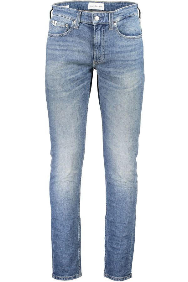 Calvin Klein Blue Cotton Men Slim Jeans