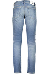 Calvin Klein Blue Cotton Men Slim Jeans