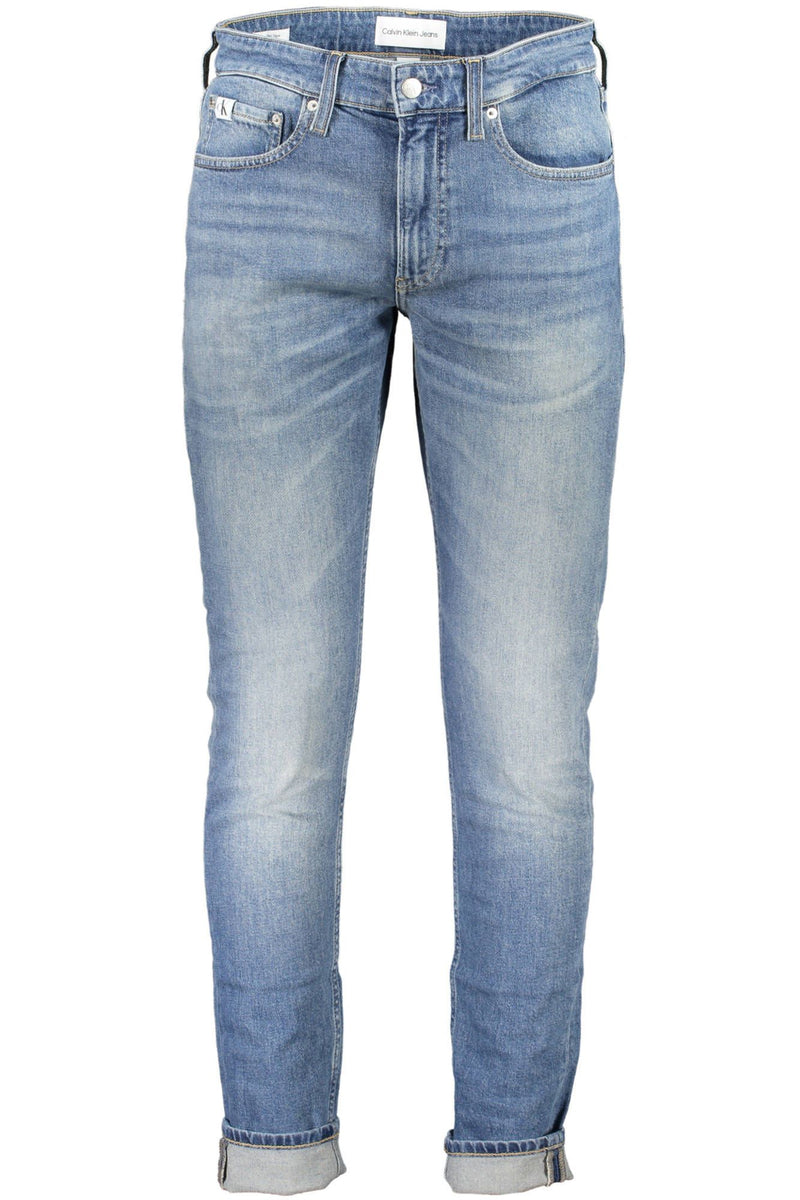 Calvin Klein Blue Cotton Men Slim Jeans