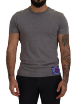 Dolce & Gabbana Classic Grey Crew Neck Cotton Tee