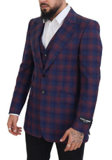 Dolce & Gabbana Elegant Purple Wool Blazer and Vest Set