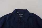 Dolce & Gabbana Elegant Blue Slim Fit Cotton Dress Shirt