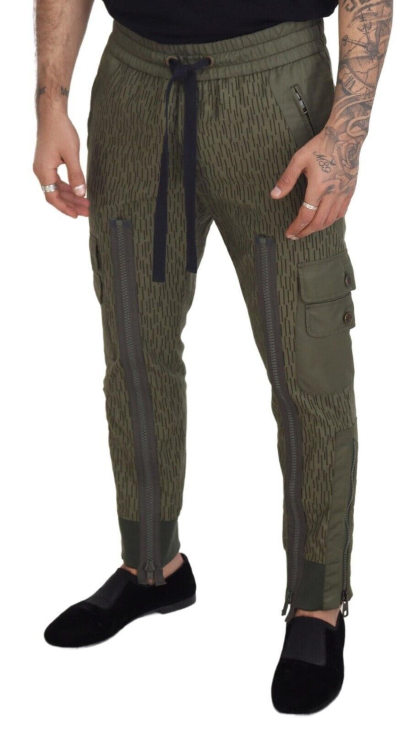 Dolce & Gabbana Elegant Green Cotton Blend Pants