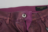 Dolce & Gabbana Elegant Magenta Cotton Trousers