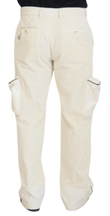 Dolce & Gabbana Elegant Off White Cotton Blend Pants