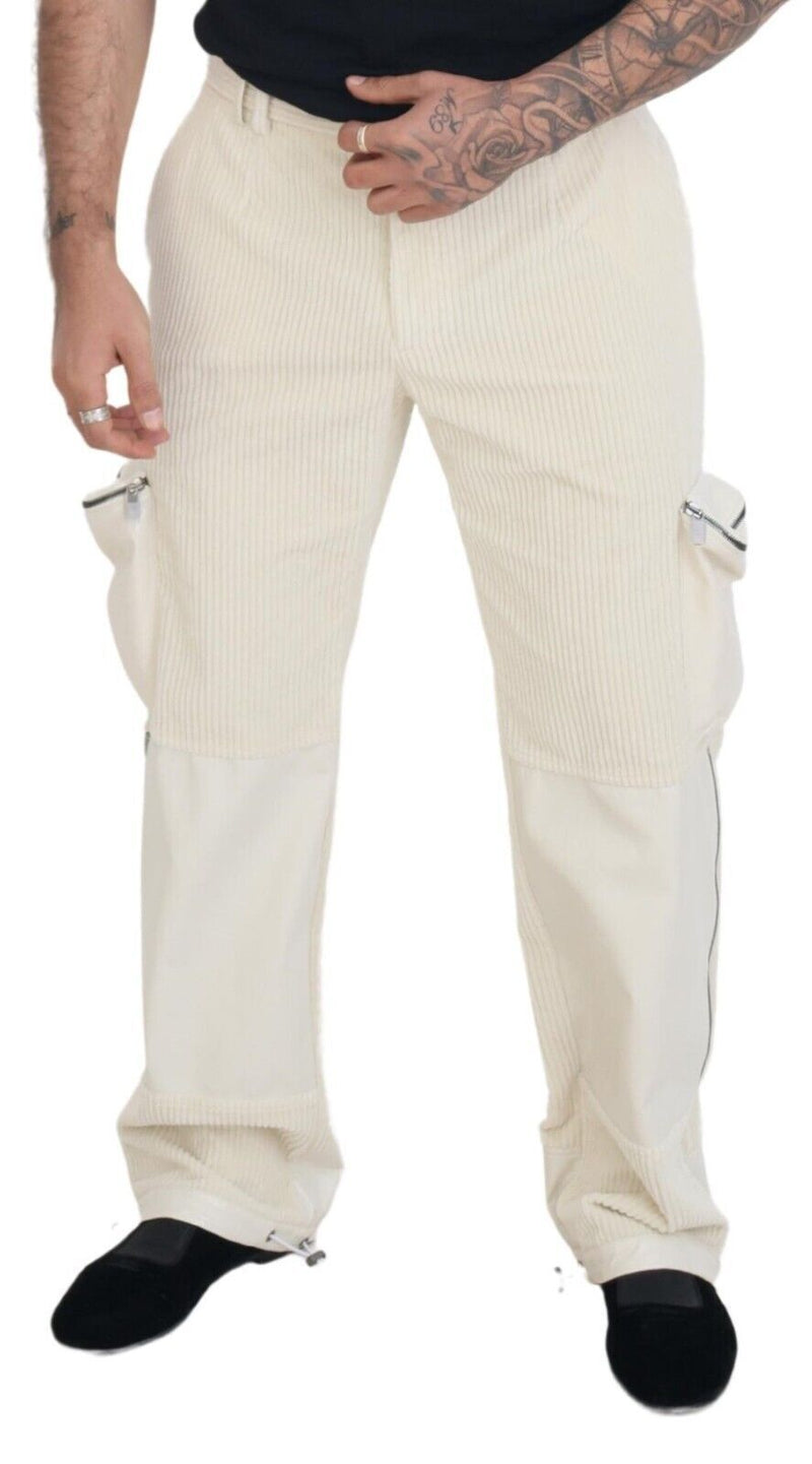 Dolce & Gabbana Elegant Off White Cotton Blend Pants