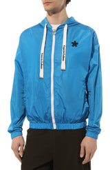 Comme Des Fuckdown Elite Light Blue Nylon Rain Jacket