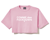 Comme Des Fuckdown Pink Short Sleeve Logo Tee