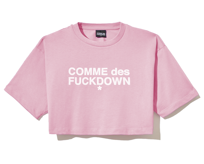 Comme Des Fuckdown Pink Short Sleeve Logo Tee