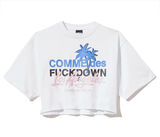 Comme Des Fuckdown Eloquent Sleeveless Logo Tee in White