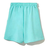 Comme Des Fuckdown Light Blue Cotton Bermuda Shorts with Logo Print