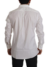 Dolce & Gabbana Elegant White Slim Fit Cotton Dress Shirt