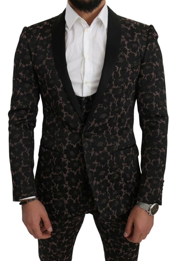 Dolce & Gabbana Elegant Floral Slim Fit Suit