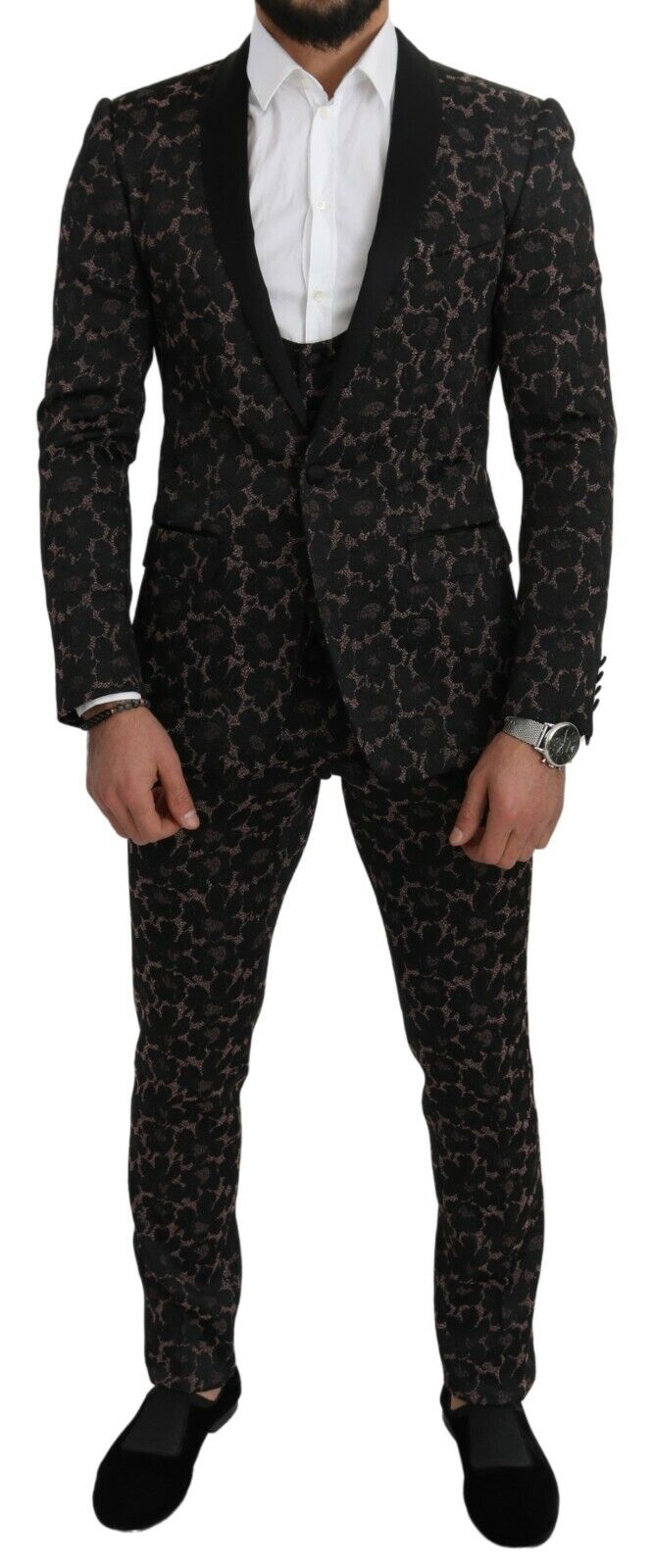 Dolce & Gabbana Elegant Floral Slim Fit Suit