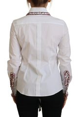 Dolce & Gabbana Elegant White Cotton Polo Top