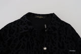 Dolce & Gabbana Chic Leopard Print Button Down Denim Jacket