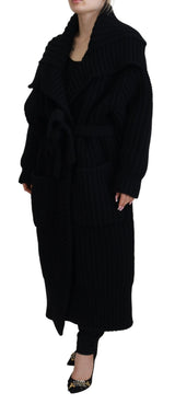 Dolce & Gabbana Elegant Black Long Cardigan Sweater