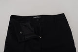 Dolce & Gabbana Elegant Black Wool-Silk Blend Trousers