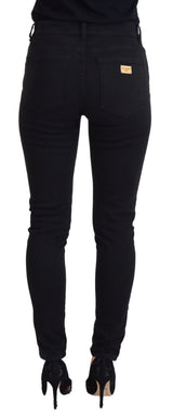 Dolce & Gabbana Elegant Black Denim Pants - Slim Fit Luxury