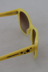 Dolce & Gabbana Chic Yellow Acetate Gradient Sunglasses