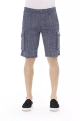 Baldinini Trend Blue Cotton Men's Cargo Short