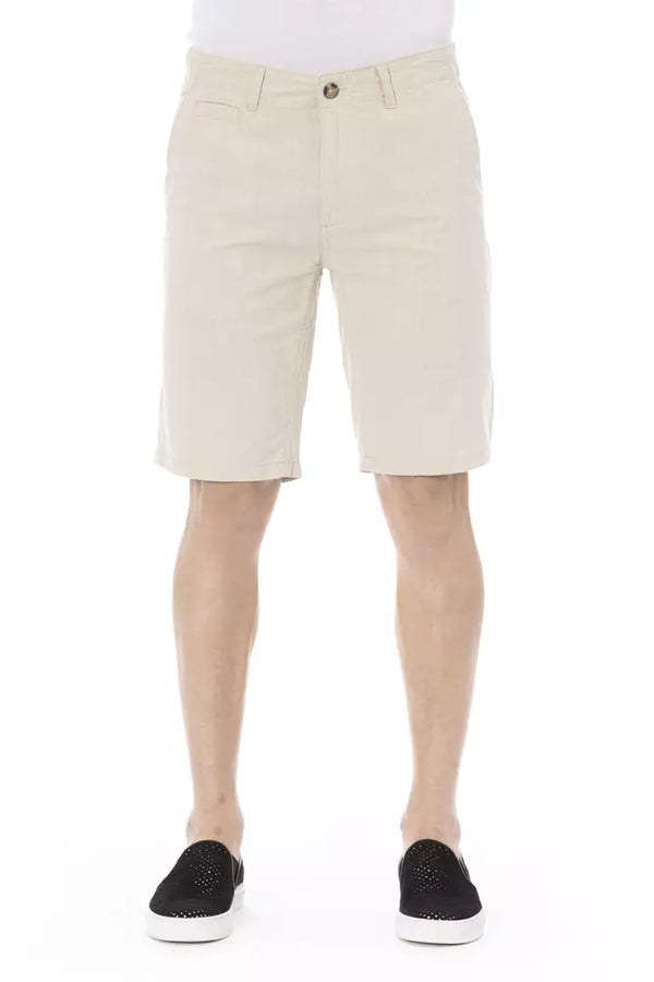 Baldinini Trend Beige Cotton Men Bermuda Short