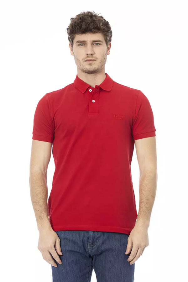 Baldinini Trend Red Cotton Men Polo