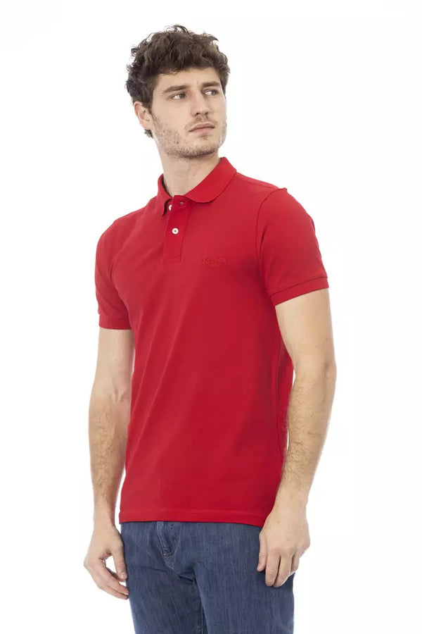 Baldinini Trend Red Cotton Men Polo