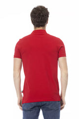 Baldinini Trend Red Cotton Men Polo