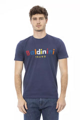 Baldinini Trend "Blue Cotton Men T-Shirt"