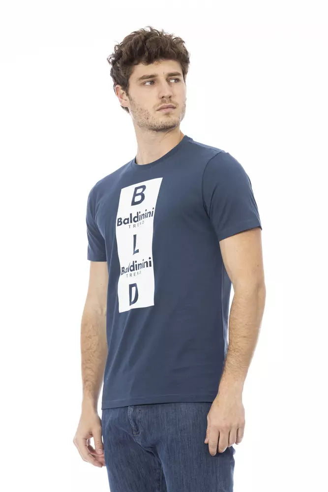 Baldinini Trend Blue Cotton Men T-Shirt