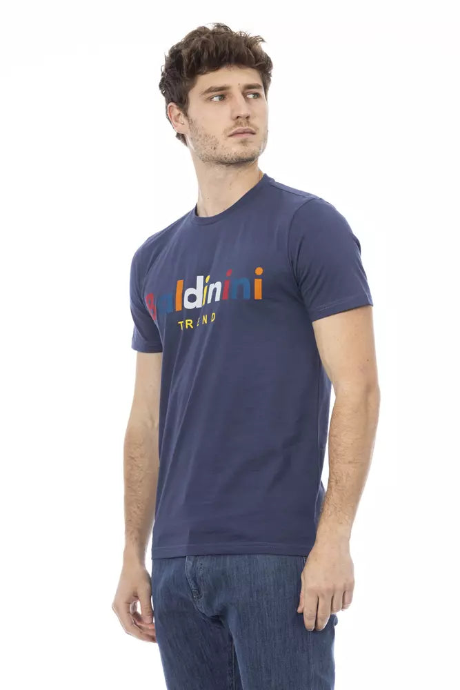 Baldinini Trend "Blue Cotton Men T-Shirt"