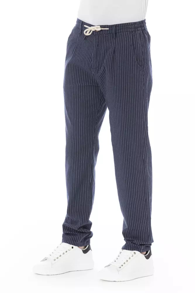 Baldinini Trend Blue Cotton Men Chino Pants