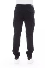 Baldinini Trend Black Cotton Men Cargo Pant