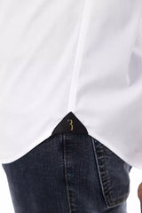 Billionaire Italian Couture White Cotton Men Shirt