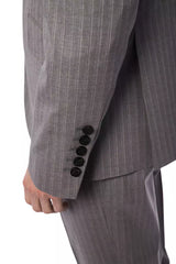 Billionaire Italian Couture Gray Wool Men Suit