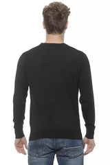 Billionaire Italian Couture Black Cashmere Men Sweater