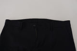 Dolce & Gabbana Sleek Black Wool Blend Trousers