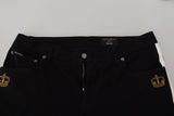 Dolce & Gabbana Elegant Black Cotton Blend Denim Pants