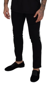 Dolce & Gabbana Elegant Black Slim Fit Denim Pants