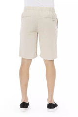 Baldinini Trend Beige Cotton Men Short