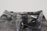 Dolce & Gabbana Elegant Gray Washed Denim Pants