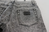 Dolce & Gabbana Elegant Gray Washed Denim Pants